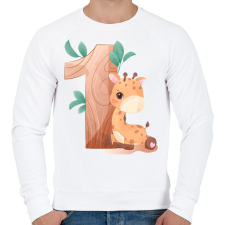 PRINTFASHION 1 éves Zsiráf - Férfi pulóver - Fehér férfi pulóver, kardigán