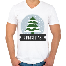 PRINTFASHION 1 - Férfi V-nyakú póló - Fehér