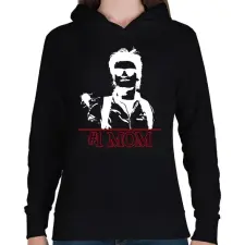 PRINTFASHION #1 Mom - Stranger Things - Női kapucnis pulóver - Fekete női pulóver, kardigán