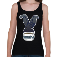 PRINTFASHION 1 vödör kávé - Női atléta - Fekete női trikó