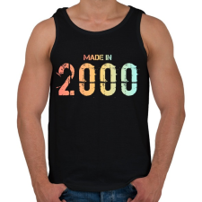 PRINTFASHION 2000 - Férfi atléta - Fekete atléta, trikó