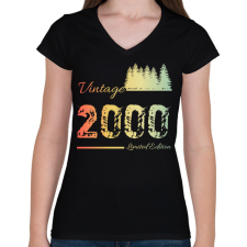 PRINTFASHION 2000 - Női V-nyakú póló - Fekete női póló