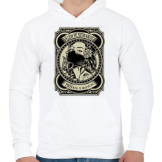 PRINTFASHION 2009 Velem ne szórakozz - Férfi kapucnis pulóver - Fehér