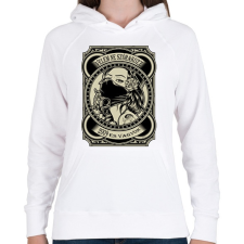 PRINTFASHION 2009 Velem ne szórakozz - Női kapucnis pulóver - Fehér női pulóver, kardigán