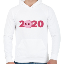 PRINTFASHION 2020 Disznóvágás - Férfi kapucnis pulóver - Fehér férfi pulóver, kardigán