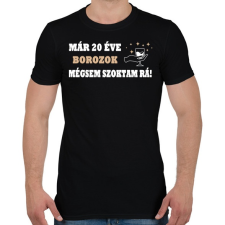 PRINTFASHION 20 éve borozgatok! - Férfi póló - Fekete férfi póló