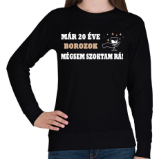 PRINTFASHION 20 éve borozgatok! - Női pulóver - Fekete