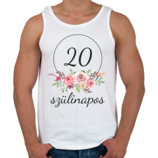 PRINTFASHION 20 éves szülinapos - Férfi atléta - Fehér atléta, trikó