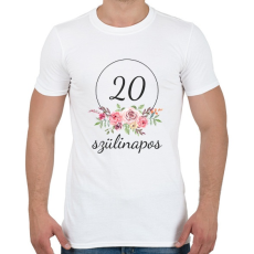 PRINTFASHION 20 éves szülinapos - Férfi póló - Fehér