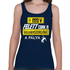 PRINTFASHION 220V Felett | Fehér - Női atléta - Sötétkék