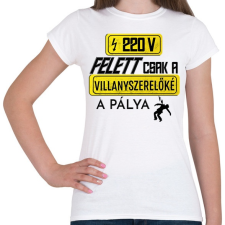 PRINTFASHION 220V FELETT | Fekete - Női póló - Fehér női póló