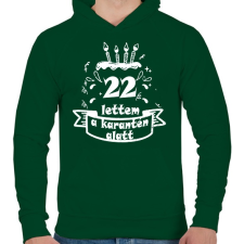 PRINTFASHION 22 lettem - Férfi kapucnis pulóver - Sötétzöld férfi pulóver, kardigán