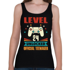 PRINTFASHION 24 éves gamer - Női atléta - Fekete