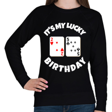 PRINTFASHION 25 POKER SZÜLINAP - Női pulóver - Fekete