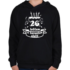 PRINTFASHION 26 - Gyerek kapucnis pulóver - Fekete gyerek pulóver, kardigán
