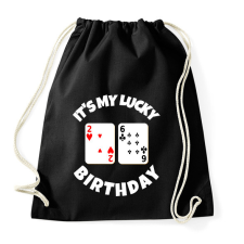 PRINTFASHION 26 POKER SZÜLINAP - Sportzsák, Tornazsák - Fekete tornazsák