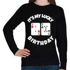 PRINTFASHION 27 POKER SZÜLINAP - Női pulóver - Fekete női pulóver, kardigán