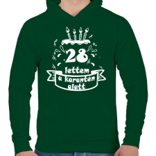 PRINTFASHION 28 lettem - Férfi kapucnis pulóver - Sötétzöld férfi pulóver, kardigán