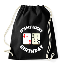 PRINTFASHION 29 POKER SZÜLINAP - Sportzsák, Tornazsák - Fekete tornazsák