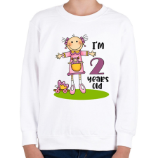 PRINTFASHION "2 years old" for girl - Gyerek pulóver - Fehér gyerek pulóver, kardigán