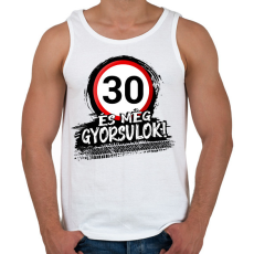 PRINTFASHION 30 és még gyorsulok - Férfi atléta - Fehér