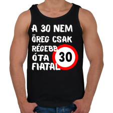 PRINTFASHION 30 éves (fehér) - Férfi atléta - Fekete atléta, trikó