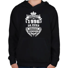 PRINTFASHION 30 éves - Gyerek kapucnis pulóver - Fekete