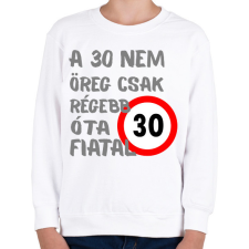 PRINTFASHION 30 éves  (szürke) - Gyerek pulóver - Fehér gyerek pulóver, kardigán