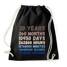 PRINTFASHION 30 Years - Sportzsák, Tornazsák - Fekete tornazsák