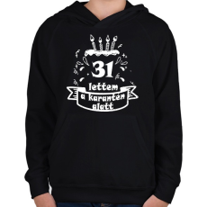 PRINTFASHION 31 lettem - Gyerek kapucnis pulóver - Fekete