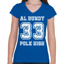 PRINTFASHION 33 Al Bundy - Női V-nyakú póló - Királykék női póló