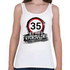 PRINTFASHION 35 és még mindig gyorsulok - Női atléta - Fehér női trikó