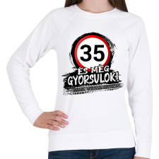 PRINTFASHION 35 és még mindig gyorsulok - Női pulóver - Fehér női pulóver, kardigán