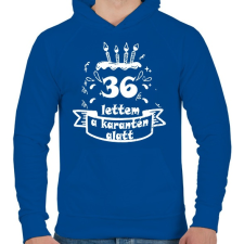 PRINTFASHION 36 lettem - Férfi kapucnis pulóver - Királykék férfi pulóver, kardigán
