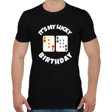 PRINTFASHION 36 POKER SZÜLINAP - Férfi póló - Fekete