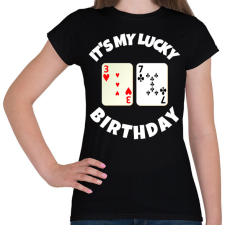 PRINTFASHION 37 POKER SZÜLINAP - Női póló - Fekete női póló