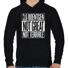 PRINTFASHION 3.6 röntgen sugárzás - Férfi kapucnis pulóver - Fekete férfi pulóver, kardigán
