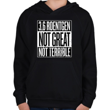 PRINTFASHION 3.6 röntgen sugárzás - Gyerek kapucnis pulóver - Fekete gyerek pulóver, kardigán