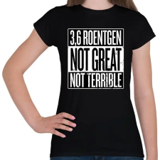 PRINTFASHION 3.6 röntgen sugárzás - Női póló - Fekete női póló