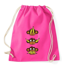 PRINTFASHION 3 Bölcs majom - Sportzsák, Tornazsák - Fukszia tornazsák