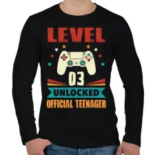 PRINTFASHION 3 éves gamer - Férfi hosszú ujjú póló - Fekete férfi póló