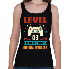 PRINTFASHION 3 éves gamer - Női atléta - Fekete női trikó