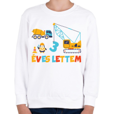 PRINTFASHION 3 ÉVES LETTEM-EGYEDI ÉVSZÁMOS - Gyerek pulóver - Fehér gyerek pulóver, kardigán