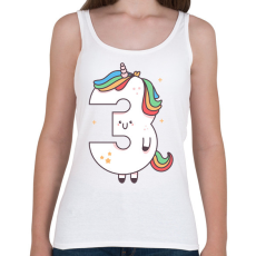 PRINTFASHION 3 éves unikornis - Női atléta - Fehér