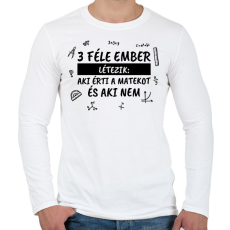 PRINTFASHION 3 féle ember - Férfi hosszú ujjú póló - Fehér