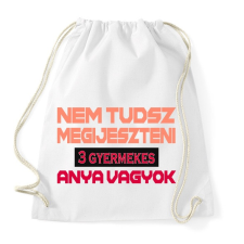 PRINTFASHION 3 gyermekes anya vagyok - Sportzsák, Tornazsák - Fehér tornazsák