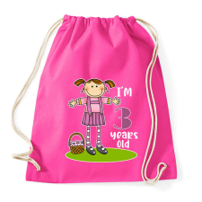 PRINTFASHION "3 years old" for girl - Sportzsák, Tornazsák - Fukszia tornazsák