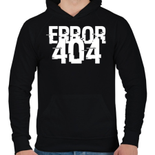 PRINTFASHION 404-es hiba - Férfi kapucnis pulóver - Fekete férfi pulóver, kardigán