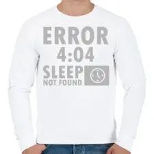 PRINTFASHION 404 - Sleep not Found - Férfi pulóver - Fehér férfi pulóver, kardigán