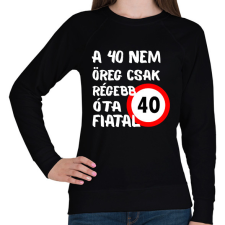 PRINTFASHION 40 éves F.  - Női pulóver - Fekete női pulóver, kardigán
